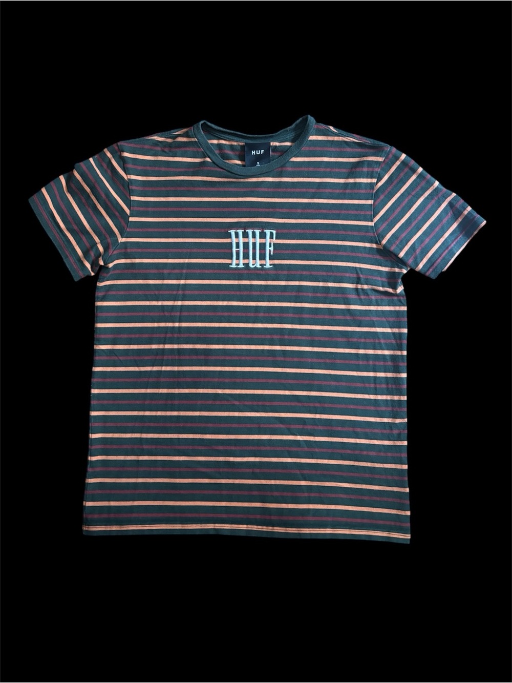 HUF / Striped Logo Tee